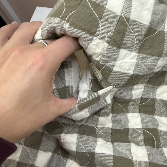 Madewell Quilted Flannel Mini Skirt In Gingham Check Sz 6 Button Up Pockets - Picture 13 of 15